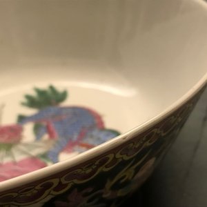 Een grote Chinese Bencharong kom voor de Thaise markt, Yongzheng merk, 19e eeuw — foto 13