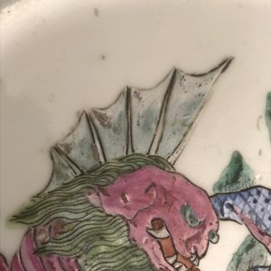 Een grote Chinese Bencharong kom voor de Thaise markt, Yongzheng merk, 19e eeuw — foto 16
