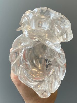 Een grote Chinese bergkristallen sculptuur van Lan Caihe, 19e eeuw — foto 11
