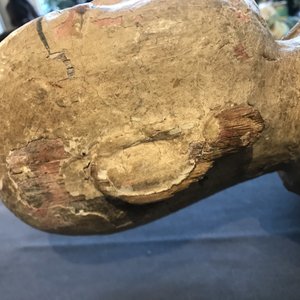 Een grote Chinese beschilderd houten figuur van een Boeddhistische monnik, Ming — foto 15