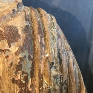 Een grote Chinese beschilderd houten figuur van een Boeddhistische monnik, Ming — foto 16