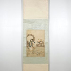 Een grote Chinese beschilderde scroll, 19/20e eeuw — foto 2