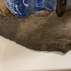 Een grote Chinese blauw-geglazuurde Shiwan aardewerken figuur van een onsterfelijke, 19e eeuw — foto 9