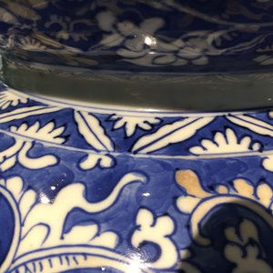 Een grote Chinese blauw-witte driedubbele gourde vaas, Kangxi — foto 8