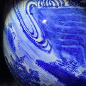 Een grote Chinese blauw-witte flesvormige vaas, 19e eeuw — foto 10