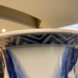 Een grote Chinese blauw-witte 'gu' vaas met onsterfelijken, Kangxi — foto 9