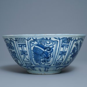 Een grote Chinese blauw-witte kom met eenden, Wanli — foto 4