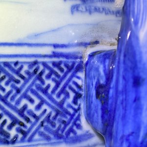 Een grote Chinese blauw-witte vaas met decor van 'Zeven wijzen in het bamboebos', Qianlong — foto 19