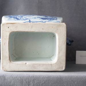 Een grote Chinese blauw-witte vaas met decor van 'Zeven wijzen in het bamboebos', Qianlong — foto 34