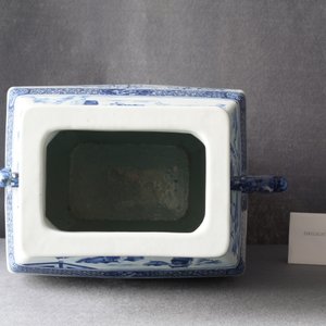 Een grote Chinese blauw-witte vaas met decor van 'Zeven wijzen in het bamboebos', Qianlong — foto 35