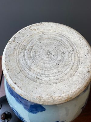 Een grote Chinese blauw-witte vaas met onsterfelijken, Transitie periode — foto 14
