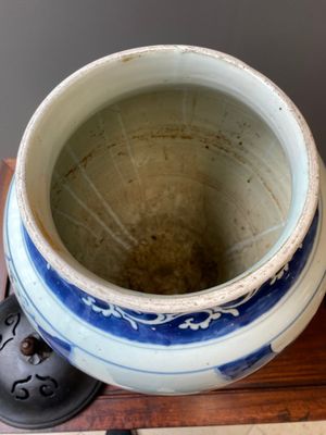 Een grote Chinese blauw-witte vaas met onsterfelijken, Transitie periode — foto 6