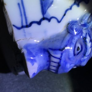Een grote Chinese blauw-witte wierookbrander met de acht onsterfelijken, Wanli — foto 16