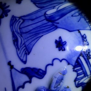 Een grote Chinese blauw-witte wierookbrander met de acht onsterfelijken, Wanli — foto 17
