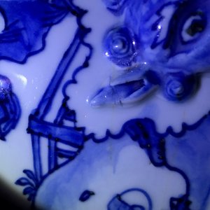 Een grote Chinese blauw-witte wierookbrander met de acht onsterfelijken, Wanli — foto 21