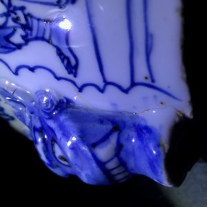 Een grote Chinese blauw-witte wierookbrander met de acht onsterfelijken, Wanli — foto 25