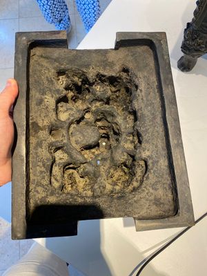 Een grote Chinese bronzen wierookbrander met deksel met rotslandschap met een draak en diverse dieren, Yuan — foto 23