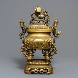 Een grote Chinese bronzen wierookbrander voor de Vietnamese markt, 19e eeuw — foto 3
