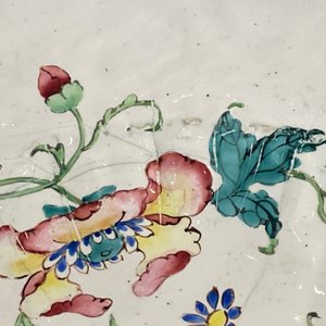 Een grote Chinese Canton email kom met wijzen, Yongzheng/Qianlong — foto 10