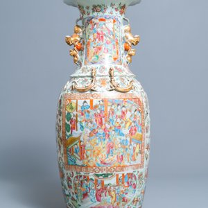 Een grote Chinese Canton famille rose vaas, 19e eeuw — foto 4