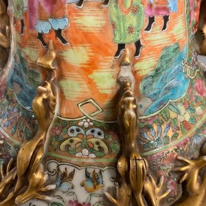 Een grote Chinese Canton famille rose vaas, 19e eeuw — foto 11