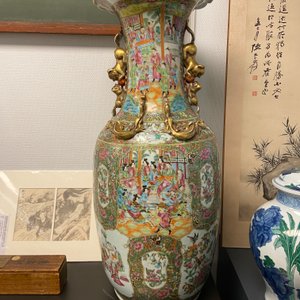 Een grote Chinese Canton famille rose vaas, 19e eeuw — foto 20