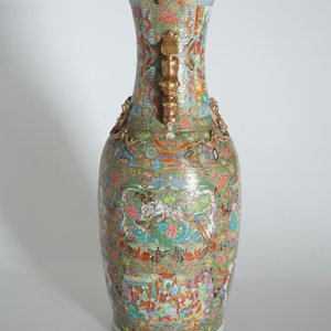 Een grote Chinese Canton famille rose vaas, 19e eeuw — foto 13