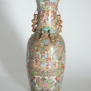 Een grote Chinese Canton famille rose vaas, 19e eeuw — foto 16