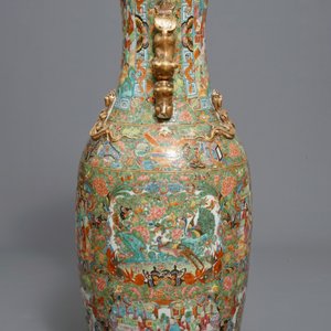 Een grote Chinese Canton famille rose vaas, 19e eeuw — foto 4