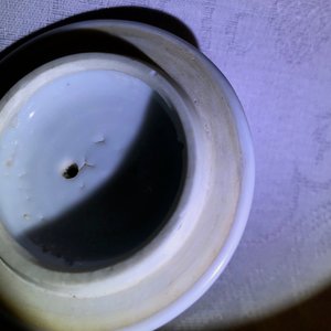 Een grote Chinese ei-vormige blauwwitte theepot, Kangxi — foto 9