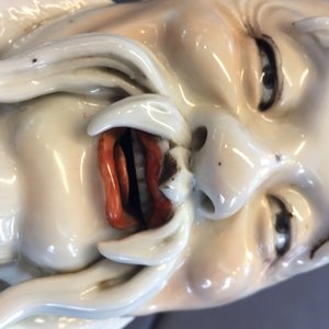 Een grote Chinese famille rose figuur van Shou Lao, 19e eeuw — foto 14