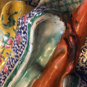Een grote Chinese famille rose figuur van Shou Lao, 19e eeuw — foto 17