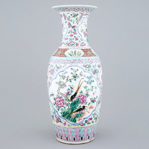 Een grote Chinese famille rose vaas, 19e eeuw — foto 3