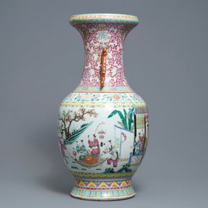 Een grote Chinese famille rose vaas, 19e eeuw — foto 4