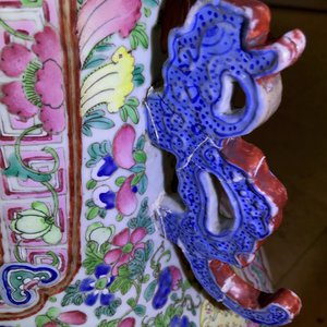 Een grote Chinese famille rose vaas met hofscènes, 19e eeuw — foto 9