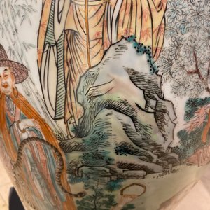 Een grote Chinese famille rose vaas met onsterfelijken, Republiek — foto 52