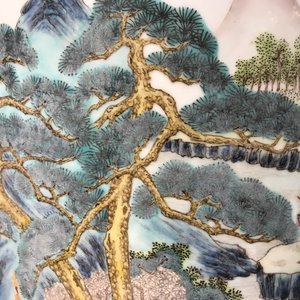 Een grote Chinese famille rose vaas, Qianlong merk, 19/20e eeuw — foto 13