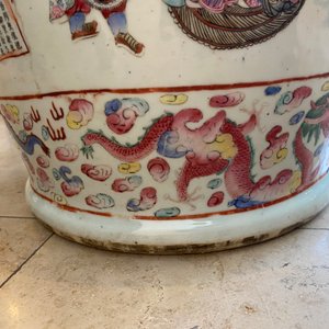 Een grote Chinese famille rose 'Wu Shuang Pu' vaas, 19e eeuw — foto 34