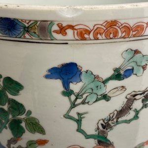 Een grote Chinese famille verte dekselpot, Kangxi — foto 13