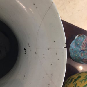 Een grote Chinese famille verte hu vaas met draken, 19e eeuw — foto 13
