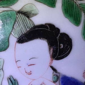Een grote Chinese famille verte theepot of kan, Kangxi — foto 19