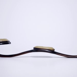 Een grote Chinese hardhouten ruyi scepter met gegraveerde jade ingelegd, 20e eeuw — foto 2
