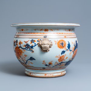 Een grote Chinese Imari-stijl vissenkom, Kangxi — foto 3