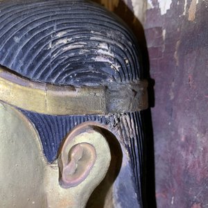 Een grote Chinese verguld houten figuur van Boeddha, 19e eeuw — foto 17