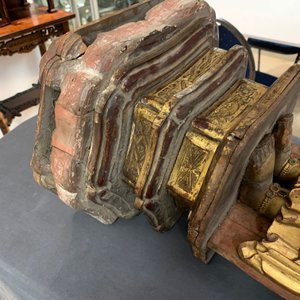 Een grote Chinese verguld houten figuur van Boeddha, 19e eeuw — foto 27