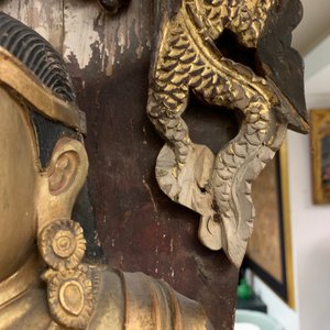 Een grote Chinese verguld houten figuur van Boeddha, 19e eeuw — foto 30