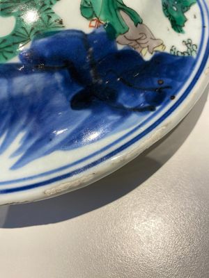 Een grote Chinese wucai dekselvaas met decor van 'Guo Ziyi's verjaardag', Transitie periode — foto 14