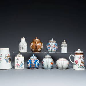 Een grote collectie Chinees famille rose en Imari-stijl theegoed, Yongzheng/Qianlong — foto 5