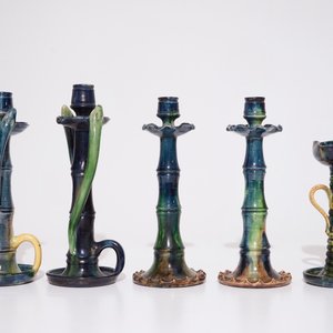 Een grote collectie Vlaams aardewerk, w.o. met Art Nouveau invloed, 20e eeuw — foto 11