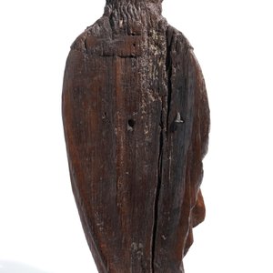 Een grote eiken sculptuur van Christus als Salvator Mundi, Vlaanderen, 16e eeuw — foto 4